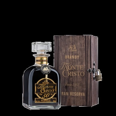 Brandy Monte Cristo 50 años con Estuche de Madera 70 cl.