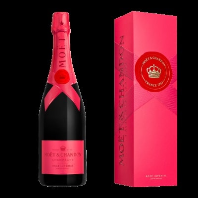 Etui 1 flasche Moët & Chandon Imperial Pink Edición Limitada Geschenk 2025