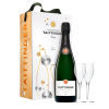 Estuche 1 botella Taittinger Brut Réserve + copas Geschenk