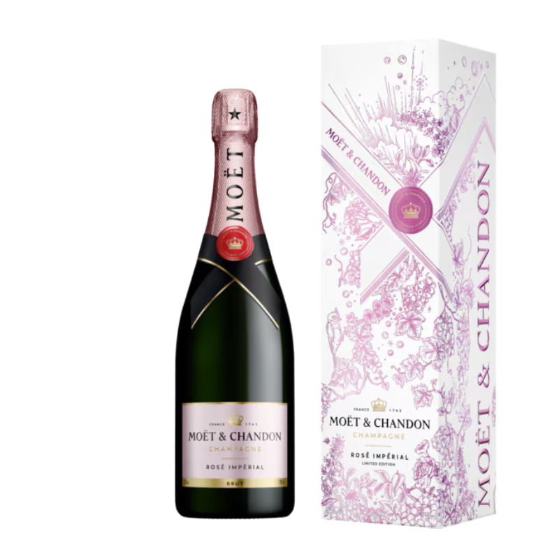 Etui 1 flasche Moët & Chandon Imperial Brut Rosé Geschenk