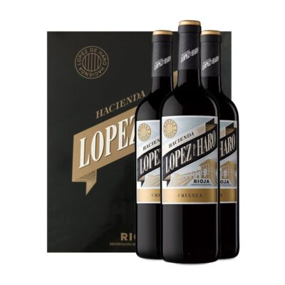 Etui 3 flachen Hacienda López de Haro Crianza Geschenk