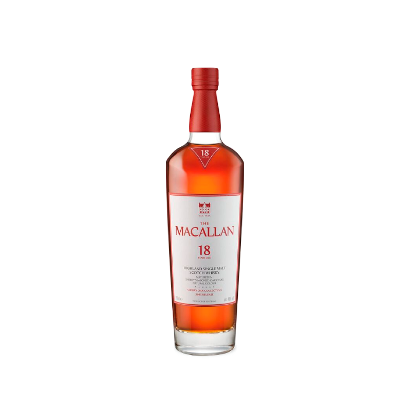 Etui The Macallan 18 Jahre Sherry Oak Scotch Whisky 70 cl.