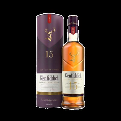 Glenfiddich 15 Jahre Single Malt Scotch Whisky  70 cl.