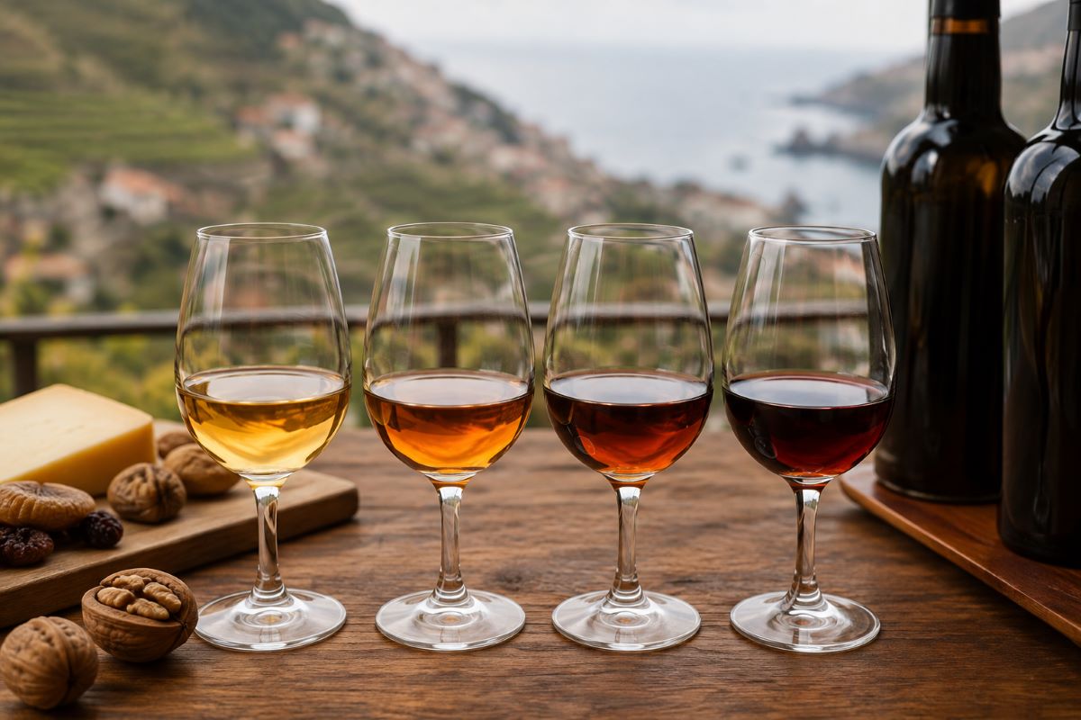 Madeira Wein genießen (KI, Symbolbild)