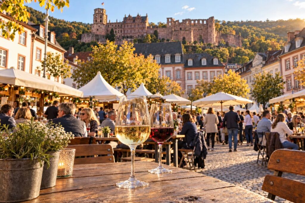 KI - Symbolbild - Weinfest vor Ort genießen
