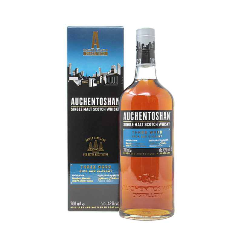 Auchentoshan Three Wood Single Malt Scotch Whisky 70 cl.