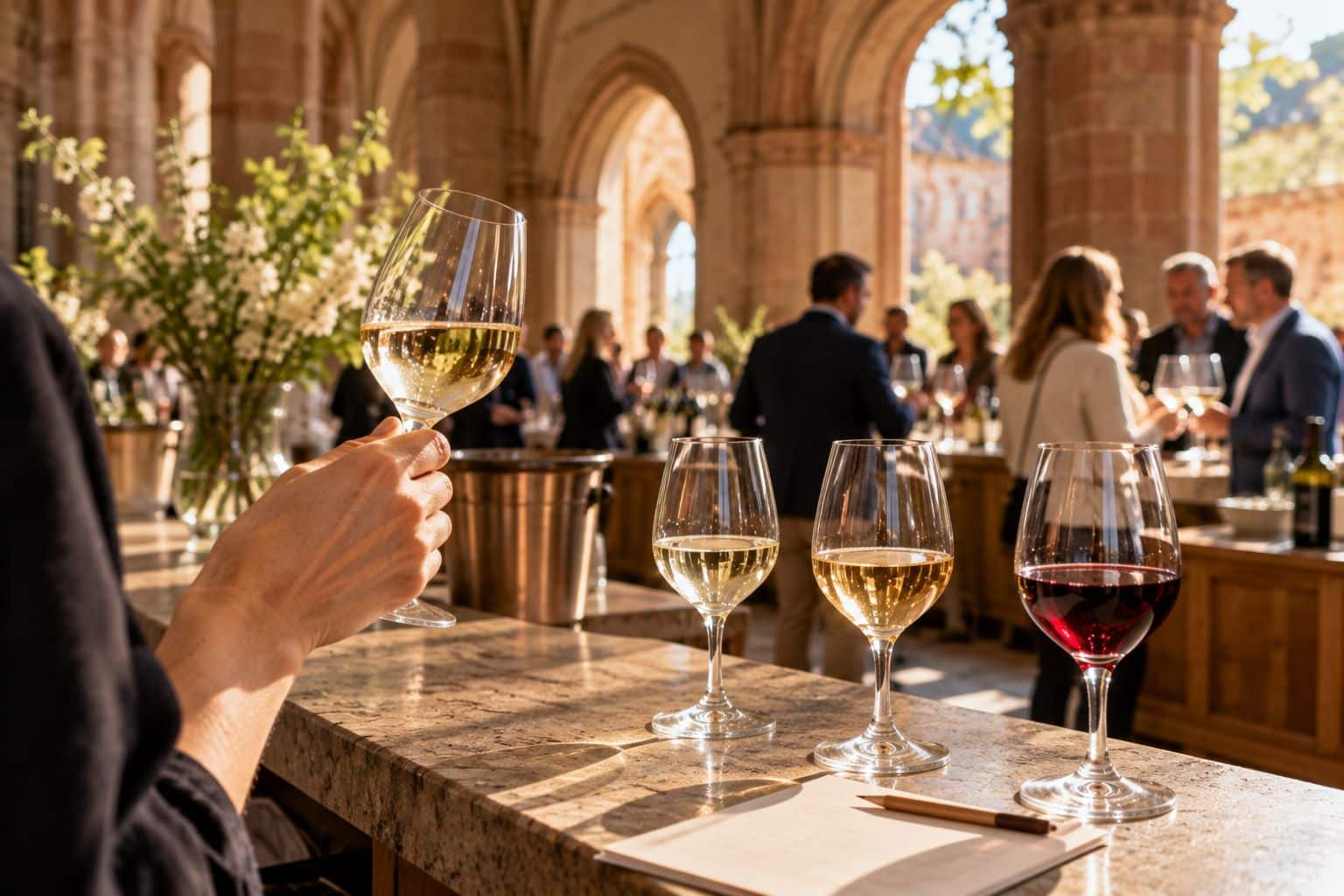 KI Symbolbild - viel Freude beim Wein-Genuss